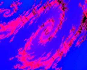 A 2-D 'slice' of the 'Cubic Connectedness Locus' (4-D analog of Mandelbrot Set)