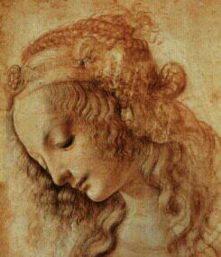 Leonardo da Vinci's drawing of a woman's head
