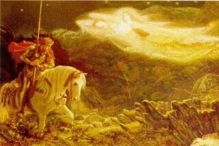 Galahad on his quest - Arthur Hughes (1870)