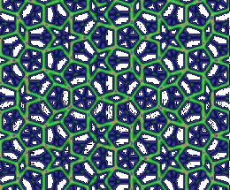 A Penrose (aperiodic) tiling