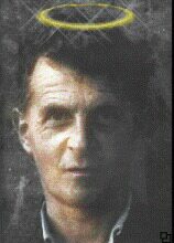 Ludwig Wittgenstein with grafitti