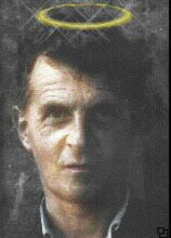 Ludwig Wittgenstein with grafitti