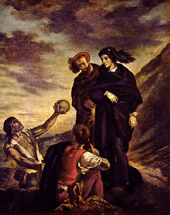 Delacroix: Hamlet at Yorick's grave