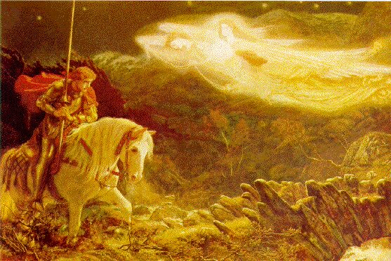 Galahad on his quest - Arthur Hughes (1870)
