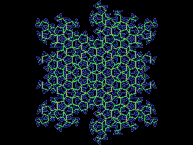 A Penrose (aperiodic) tiling