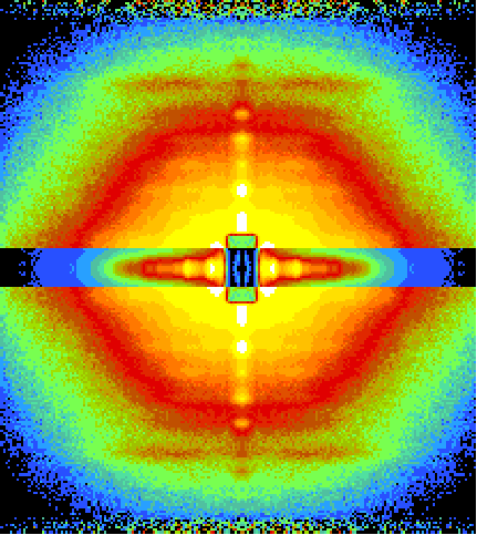 diffraction plane is perpendicular to fiber